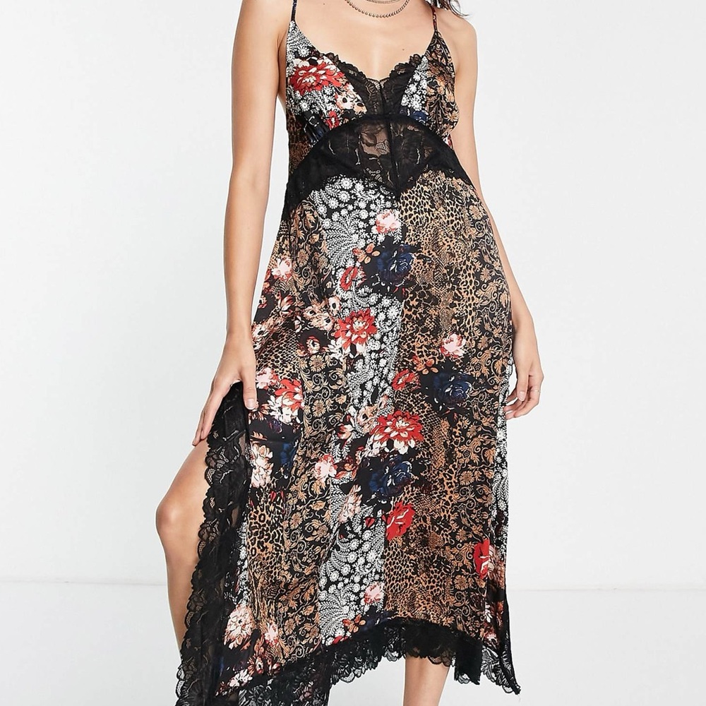 FREE PEOPLE Right Now Floral Print Dress
